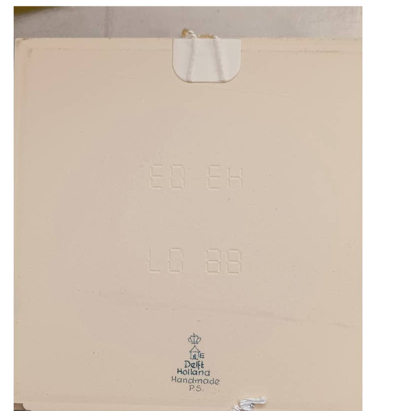 Delft Holland Handmade Windmill 6x6 Decorative Tile (chip on back only) - Picture 3 of 6